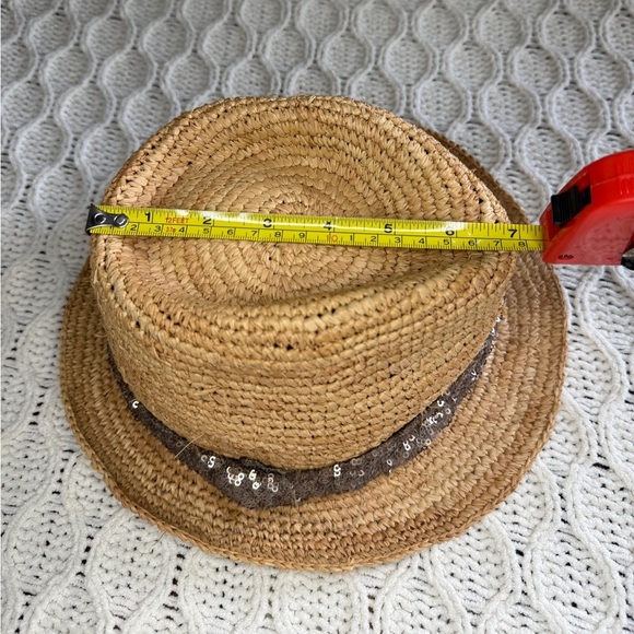 Phase 3 Hat Stylish Tan Fedora with Sequin Band - Picture 6 of 6